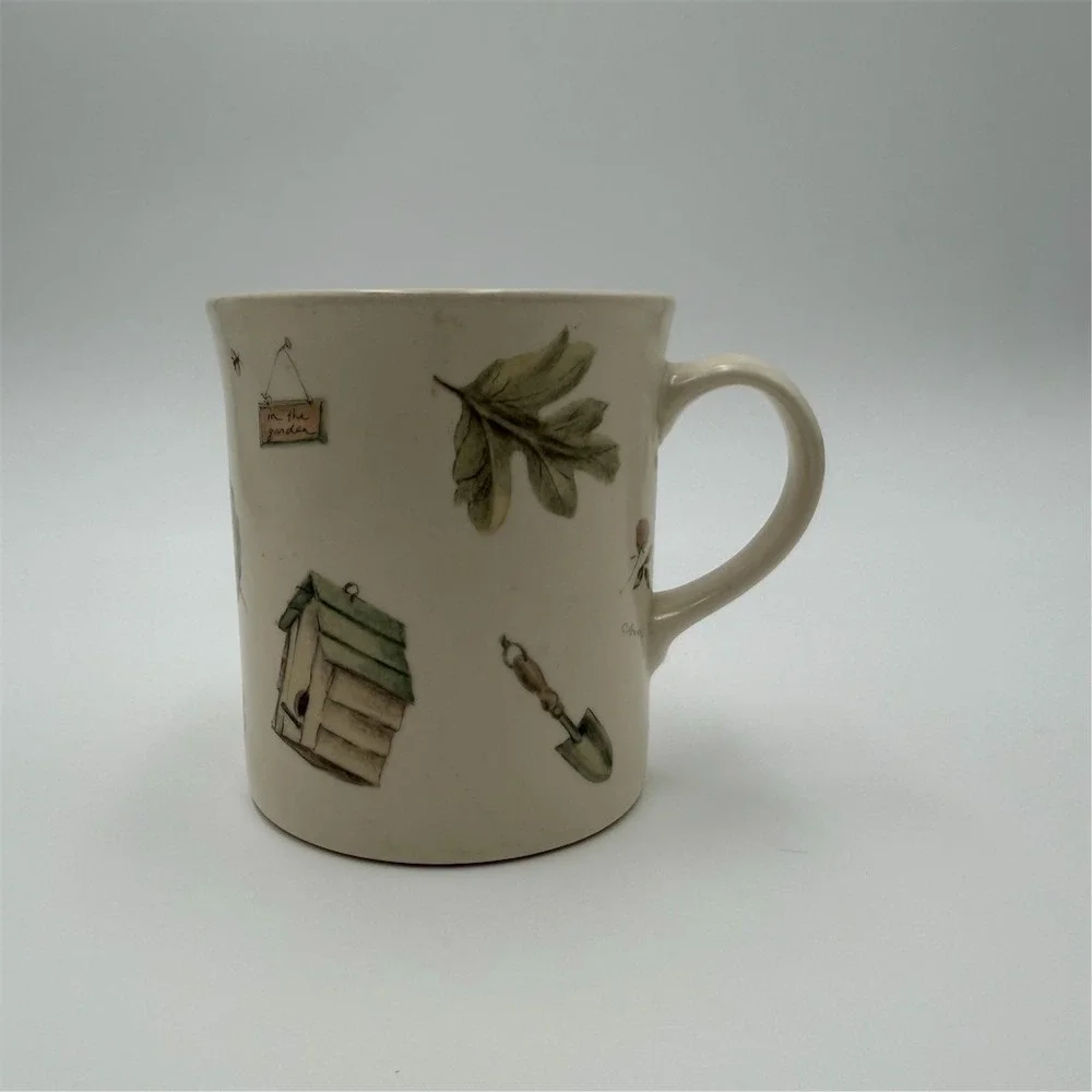 Pfaltzgraff Naturewood‎ Coffee Mug Garden Botanical Multicolor Green